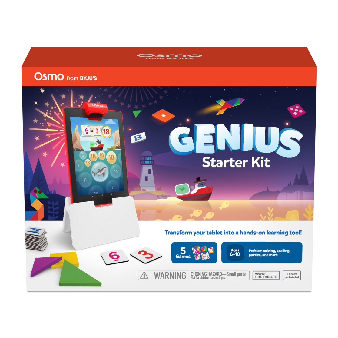 Osmo - Genius Starter Kit for iPad (NEW VERSION) - 年齢 6-10 - (Osmo Bas Osmo Little Genius 4 in 1 Learn \u0026 Play Starter Kit For iPad (Ages 3-5)
